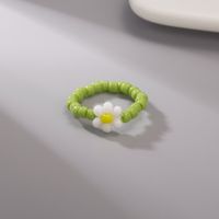 Fashion Handmade Beads Flower Ring Color Woven Small Flower sku image 2