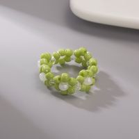 Fashion Handmade Beads Flower Ring Color Woven Small Flower sku image 9