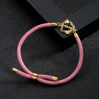 Mother's Day Fashion New Copper Micro-encrusted Zircon Mama Bracelet sku image 3
