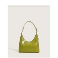 Avocado Green Solid Color Shoulder Underarm Bag24*8*20cm sku image 2