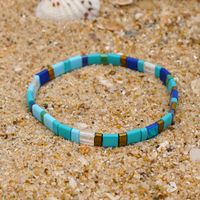 New Blue Glass Beads Hand-beaded Bohemian Bracelet Women sku image 1