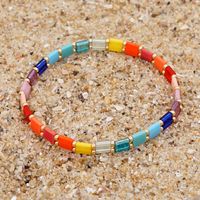 Fashion Bohemian Simple Glass Beads Beaded Daisy Rainbow Bracelet sku image 3