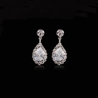 Fashion Geometric Rhinestone Crystal Zircon Drop Alloy Earrings main image 2