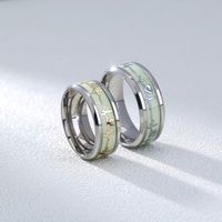 Classic New Fashion Jewelry Stainless Steel Heartbeat Couple Love Luminous Luminous Rings 2 main image 8