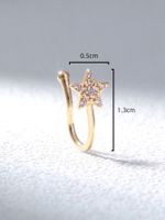 Fashion And Popular Jewelry Micro-set Zircon Five-pointed Star Nose Ring False Nose Ring Piercing Jewelry For Women 1 main image 9