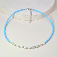 Fashion Retro Layer Pearl Necklace Beaded Alloy Necklace sku image 3