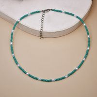Simple Fashion Contrast Color Multi-layer Colored Crystal Necklace sku image 3