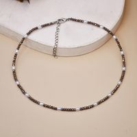 Simple Fashion Contrast Color Multi-layer Colored Crystal Necklace sku image 6