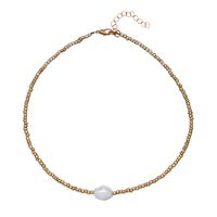 Fashion Retro Special-shaped Pearl Letter Multi-layer Necklace sku image 1