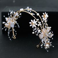 Retro Bridal Headwear Wedding Flower Headband Hair Accessories sku image 1
