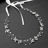 Bridal Jewelry Leaves Rhinestone Hairband Bridal Wedding Headdress sku image 2