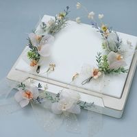 Handmade Wreath Bridal Headgear Flower Silk Yarn Hair Accessories sku image 2