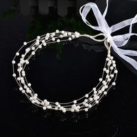 Bride Makeup Headgear Hair Accessories Beaded Multi-layer Crystal Headband sku image 4