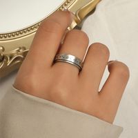 Fashion Stainless Steel Planet Star Moon Carved Ring main image 1