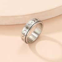 Fashion Stainless Steel Planet Star Moon Carved Ring main image 3