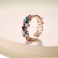 Fashion Jewelry Crystal Rhinestone Color Alloy Ring sku image 1