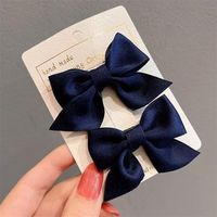 Fashion 2pcs Small Bow Children's Hair Clip main image 3