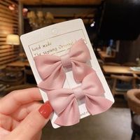 Fashion 2pcs Small Bow Children's Hair Clip sku image 1