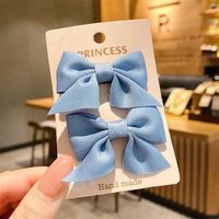 Fashion 2pcs Small Bow Children's Hair Clip sku image 8