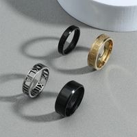 Men's Stainless Steel Roman Numeral Rings Set Of 4 main image 3