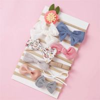Children's 10-piece Handmade Fabric Bow Hair Tie Set main image 3