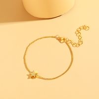 Fashion Simple Star  Five-pointed Star Copper Bracelet main image 3