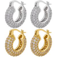 Fashion Geometric Plating Copper Artificial Gemstones Earrings main image 3