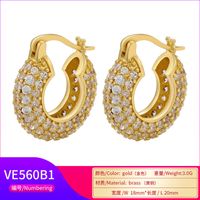 Fashion Geometric Plating Copper Artificial Gemstones Earrings main image 6