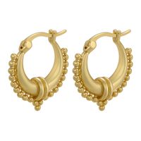 New Style 18k Gold-plated Copper Geometric Circle Earrings sku image 1