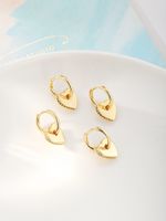 New High-end Gold Love Zircon Earrings Light Luxury European And American Retro Metal Ear Clips Design Trend Earrings main image 1
