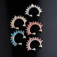 New Stainless Steel Inlaid Diamond Nose Clip main image 4