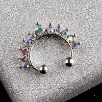 New Stainless Steel Inlaid Diamond Nose Clip main image 7