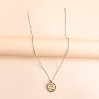 Fashion Good Friend Luminous Lettering Round Pendent Alloy Necklace main image 6