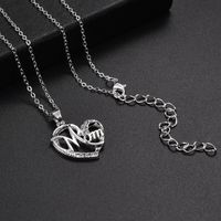 Fashion Alloy Rhinestone Letter Mom Love Pendent Necklace main image 3