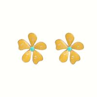 Fashion Color Daisy Flower Stud Earrings sku image 3