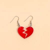 Simple Style Heart Arylic Drop Earrings main image 2
