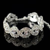 Fashion Jewelry Claw Chain Rhinestone Cross Alloy Bracelet main image 4