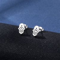 Fashion Devil&#39;s Eye Stainless Steel Clavicle Chain Stud Earrings Set main image 5