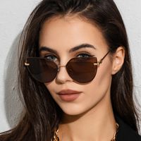 New Ladies Large Frame Cat Eye Gradient Sunglasses main image 1