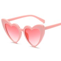 New Ladies Heart Large Frame Sunglasses Harajuku Fashion Sunglasses main image 4