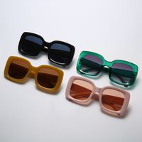 New Fashion Large-frame Square Jelly-colored Sunglasses main image 3