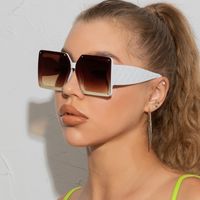 Fashion Large Frame Square Sunglasses Female main image 1
