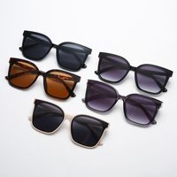 New Retro Simple Sunglasses Men And Women Decorative Glasses main image 4