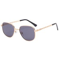 New Small Frame Square Metal Hollow Sunglasses main image 6