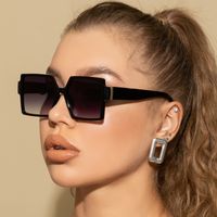 New Retro Large Frame Square Sunglasses Female main image 3