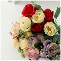 Vente En Gros Simulation Rose Bouquet De Mariage Fleurs main image 6