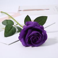 Simulation Single Wool Cloth Rose Wedding Decoration Artificial Flower main image 2