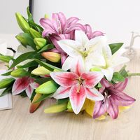 Simulation Lily 3d Feel Fake Flower Wedding Living Room Home Decoration main image 1
