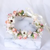 Fashion Bride Sweet Wreath Simulation Rose Flower Wedding Headwear Wholesale main image 1