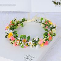 New Princess Children's Fake Flower Headwear Colorful Flower Leaves Garland main image 1